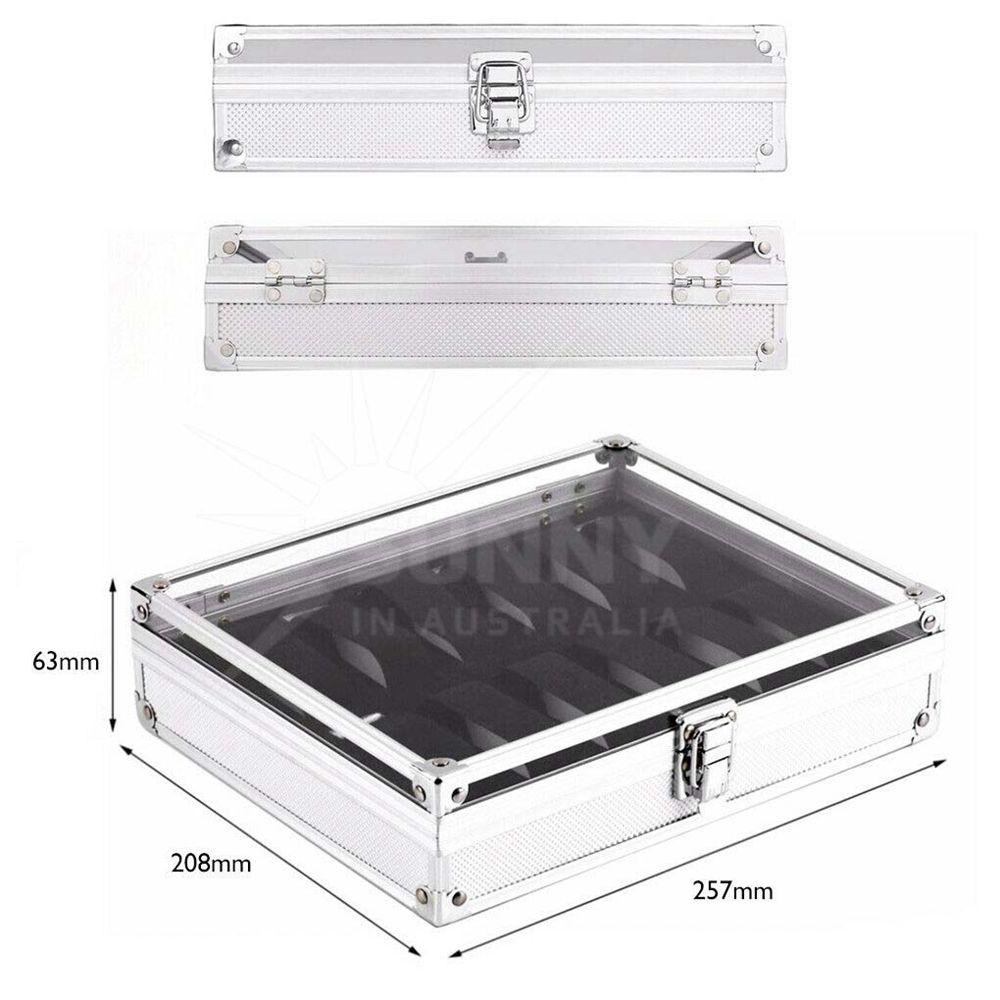Hộp Đựng Đồng Hồ 12 Ngăn Bằng Hợp Kim Nhôm Cao Cấp Giá Đỡ