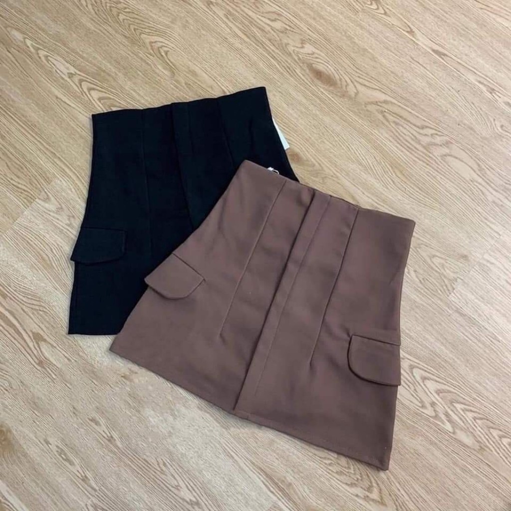 Chân Váy Nữ Cạp Cao Siêu Tôn Dáng Có Nắp Túi Khoe Eo Khoe Mông | BigBuy360 - bigbuy360.vn