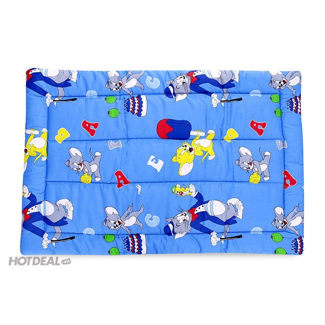 Nệm Lót Gòn Cotton Thắng Lợi Cho Bé 105 x 72 Cm TH Bobo màu xanh
