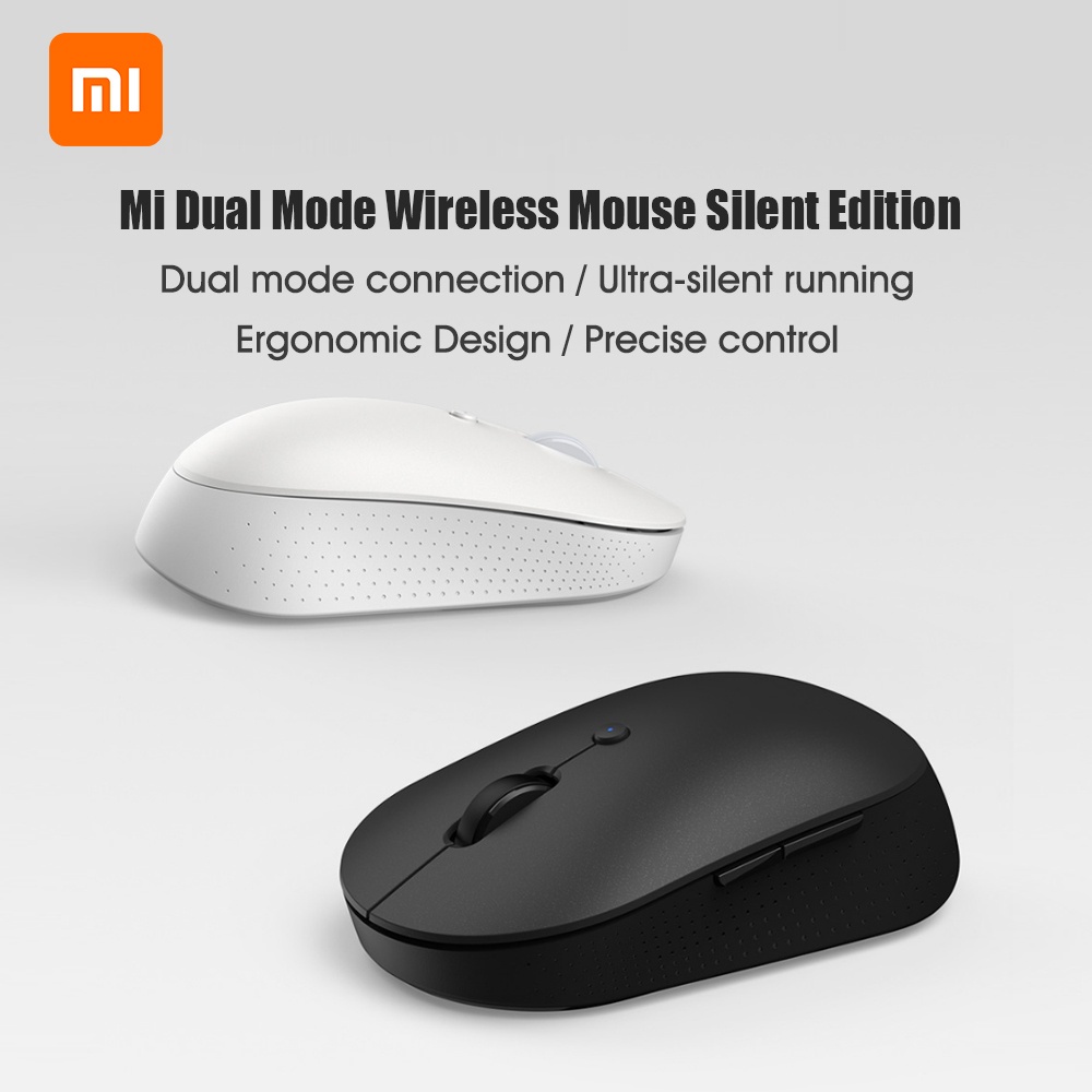 Chuột không dây Bluetooth Xiaomi Dual Mode Silent Edition bản 2023, 2 chế độ kết nối, bấm siêu êm không tiếng động