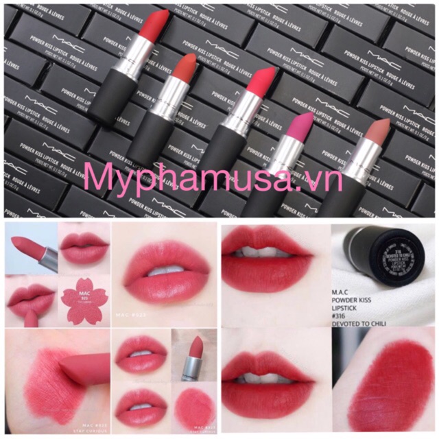 [Sale- Date mới] Son lì MAC “thần thánh” Powder Kiss Lipstick 3g