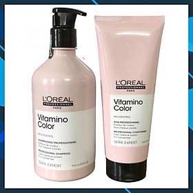 Combo Dầu gội và dầu xả giữ màu tóc nhuộm L'Oréal Serie Expert Vitamino Color - Loreal Chính Hãng