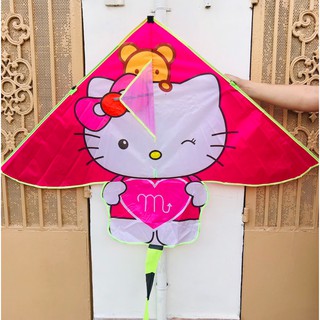 [MUA 1 TẶNG 1] DIỀU HELLO KITTY M + TẶNG TAY CẦM THẢ DIỀU DÀI 150 MÉT DÂY - MÈO KITTY