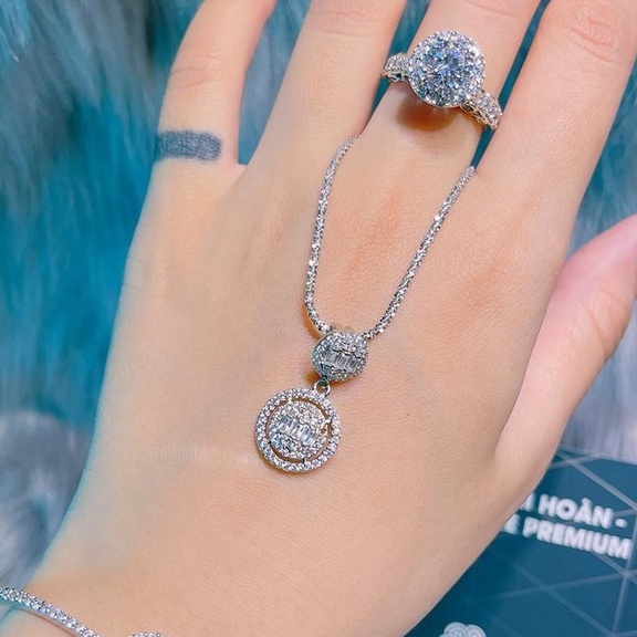 Dây chuyền Halo tròn xoàn cao cấp