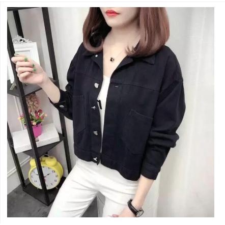 Áo khoác nữ kaki croptop cao cấp