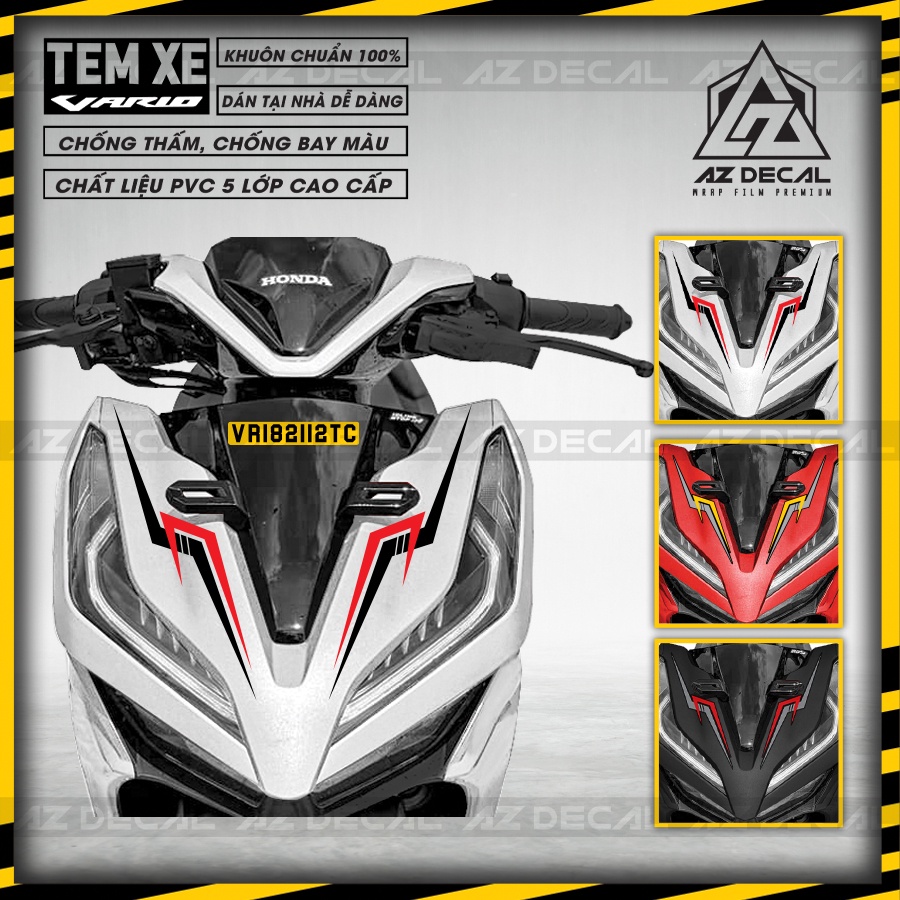 Tem Rời Dán Xe Vario/Click 125 150 Độc Đáo | VR182112TC | Decal Chế Dán Xe Máy Chống Nước, Bền Màu