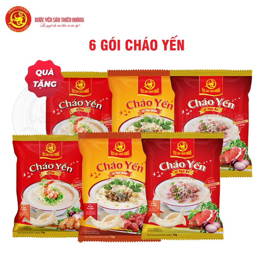 10 Hộp Yến Sào Thiên Hoàng 20% Hương Tự Nhiên  - Tặng 2 Hộp Yến Sào Thiên Hoàng Plus 18% + 6 Gói Cháo Yến