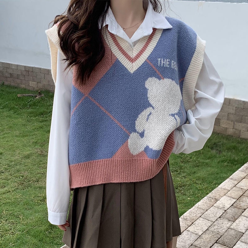 Set áo sơ mi dài tay và áo len không tay thời trang có bán lẻ