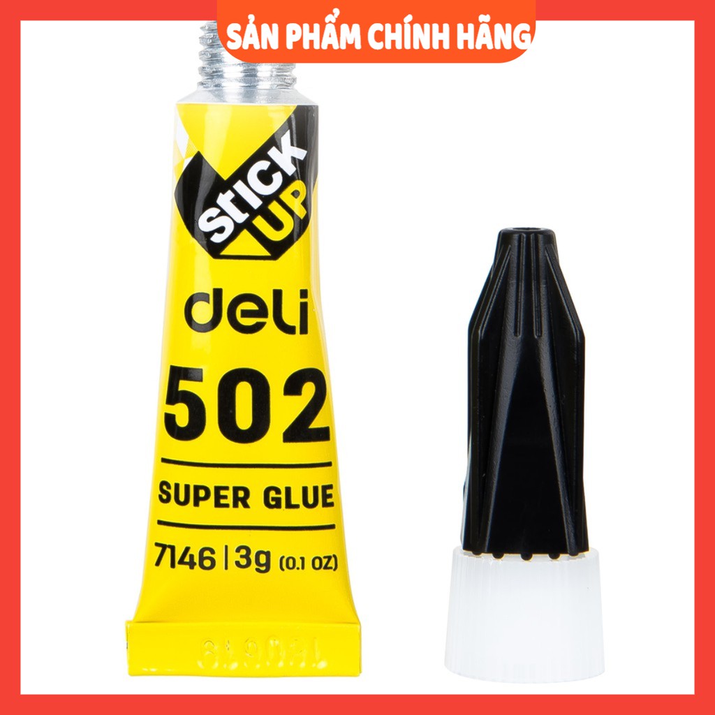 Tuýp keo đa năngDeli E7146 - 502 / E7146,keo dính trên mọi chất liệu dép, gỗ, sành sứ, keo chết