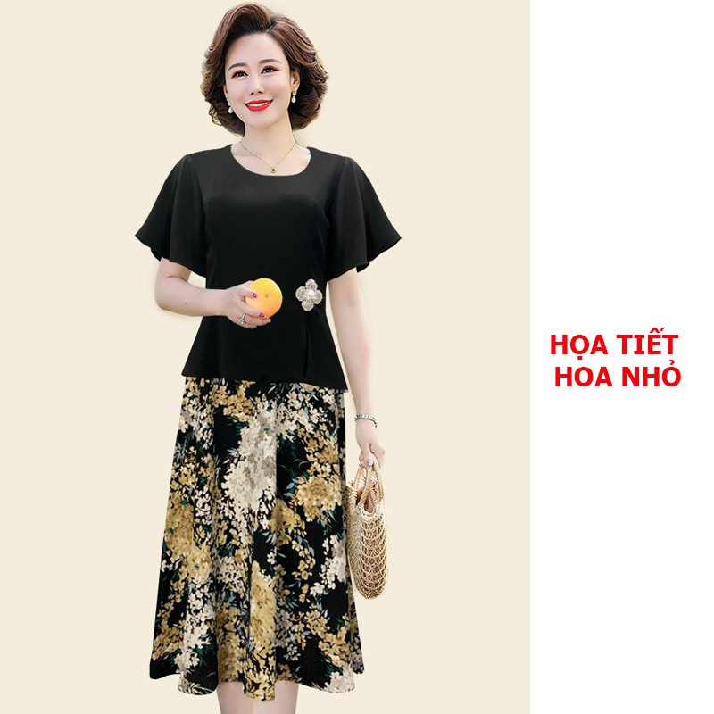 ĐẦM TRUNG NIÊN GIẤU BỤNG SANG TRỌNG TẶNG KÈM CÀI ÁO mã 3330 CC