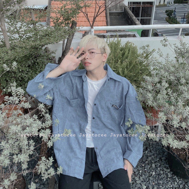 Áo Sơmi nhung gân 2T  Nam nữ Unisex Jaystoree