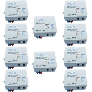 Bộ 10 cái công tắc hẹn giờ tuần hoàn tpe tm3c-10c - trắng