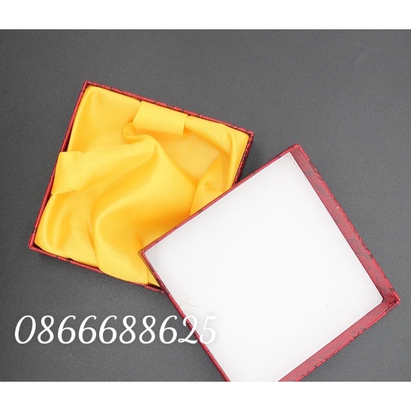 Hộp Đỏ đựng Trang Sức Dày, Đẹp Thơm khắc thư pháp - Trang sức Phong Thủy<3