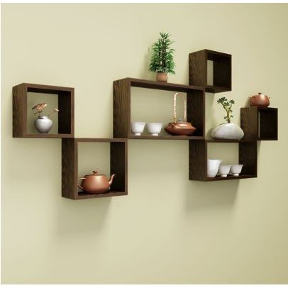 Kệ trang trí treo tường hình vuông và hình chữ nhật sang trọng