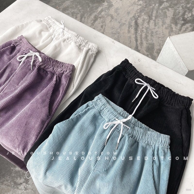 Quần vải nữ, quần jogger nữ gấu dây rút Boom 5642