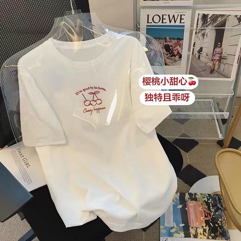 Áo Thun Ngắn Tay Dáng Rộng Thời Trang Mùa Hè Hàn Quốc