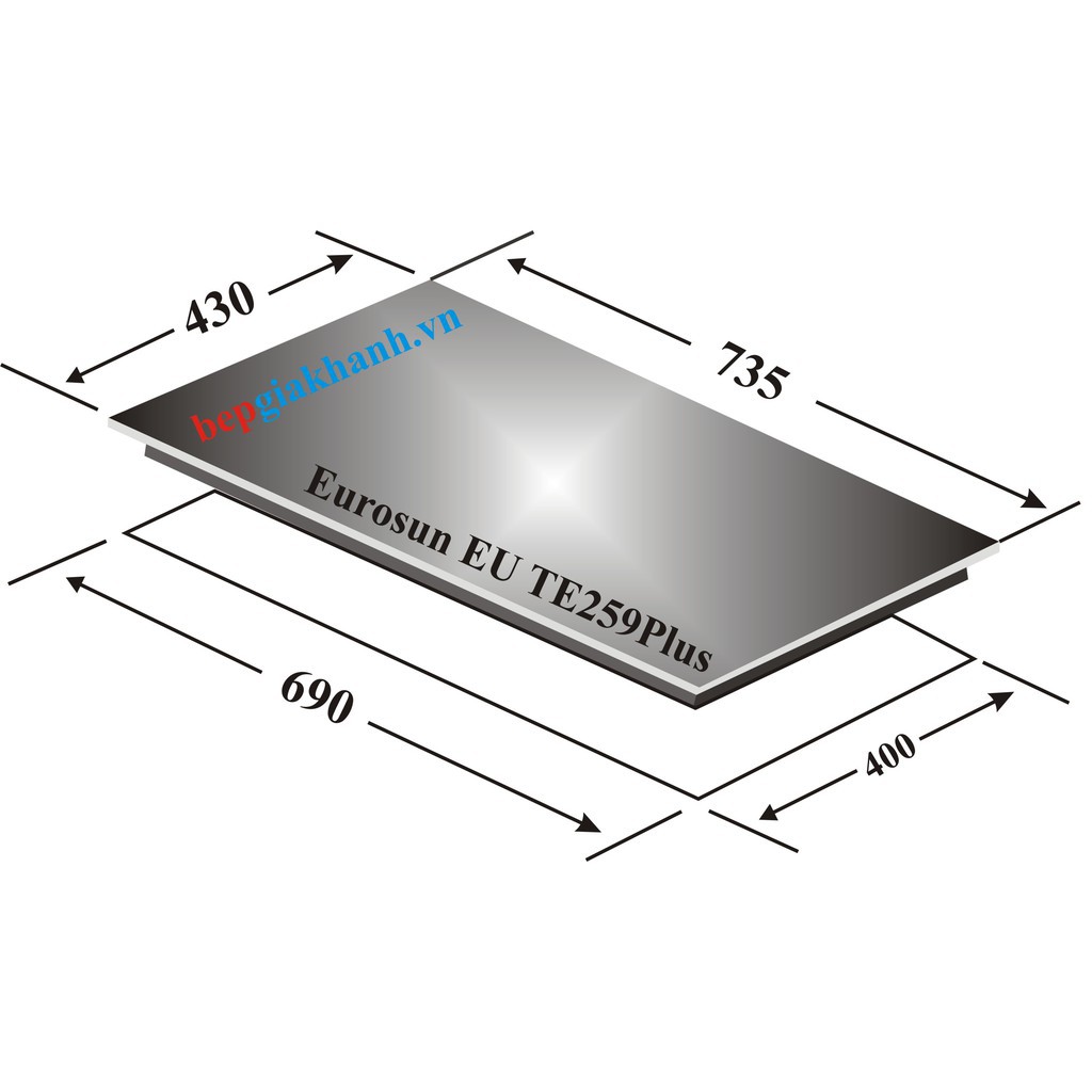 Bếp điện từ đôi Eurosun EU TE259PLUS Tặng bộ nồi + hút mùi trị giá 5tr