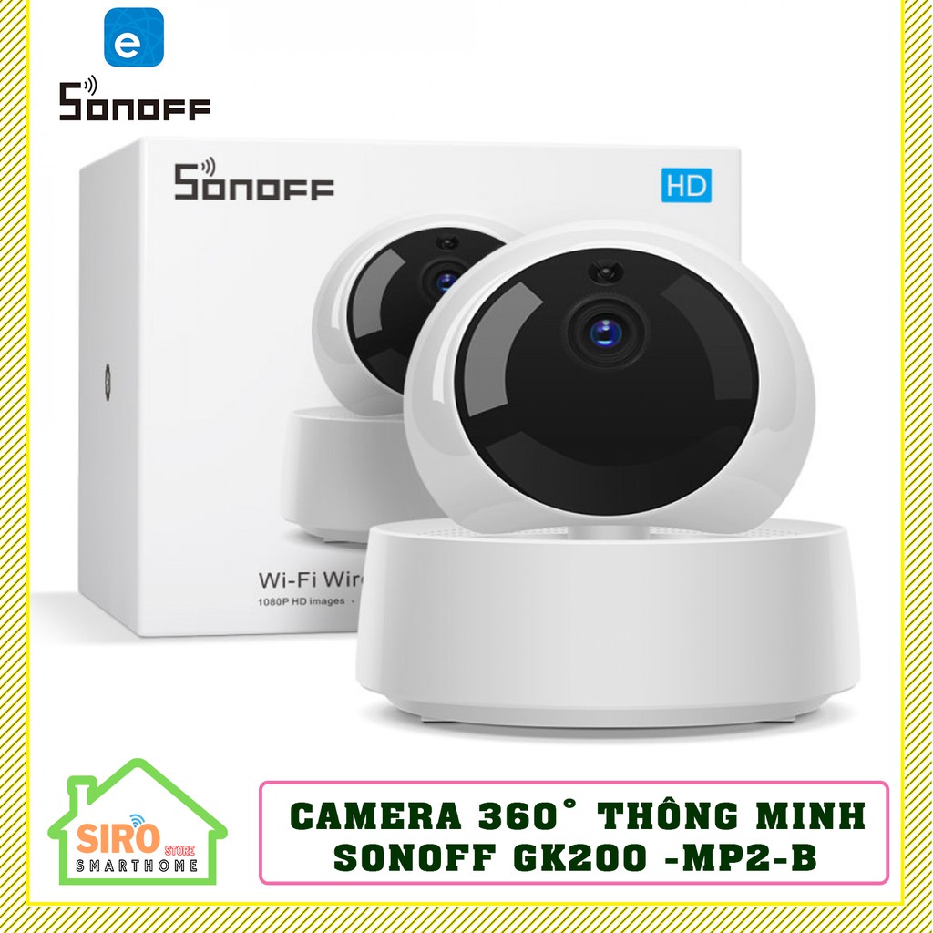 Camera an ninh Sonoff GK-200MP2-B. Xoay 360°, âm thanh hai chiều, Hd 1080p (BH 1 ĐỔI 1) | BigBuy360 - bigbuy360.vn