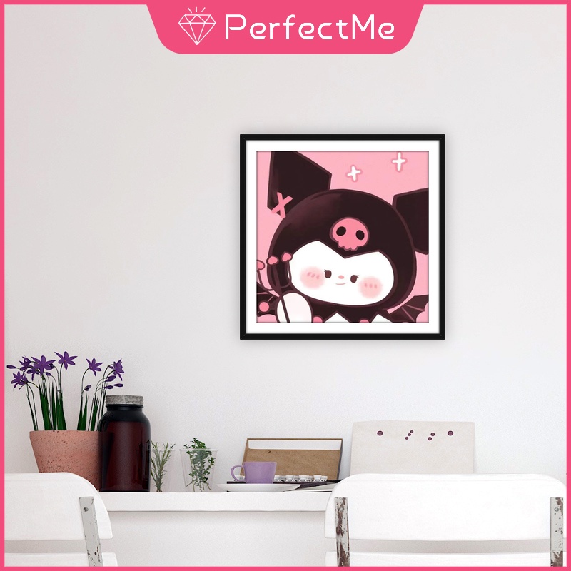 Bộ Tranh Đính Đá 5D Tự Làm 30x30CM Hình Kuromi Melody