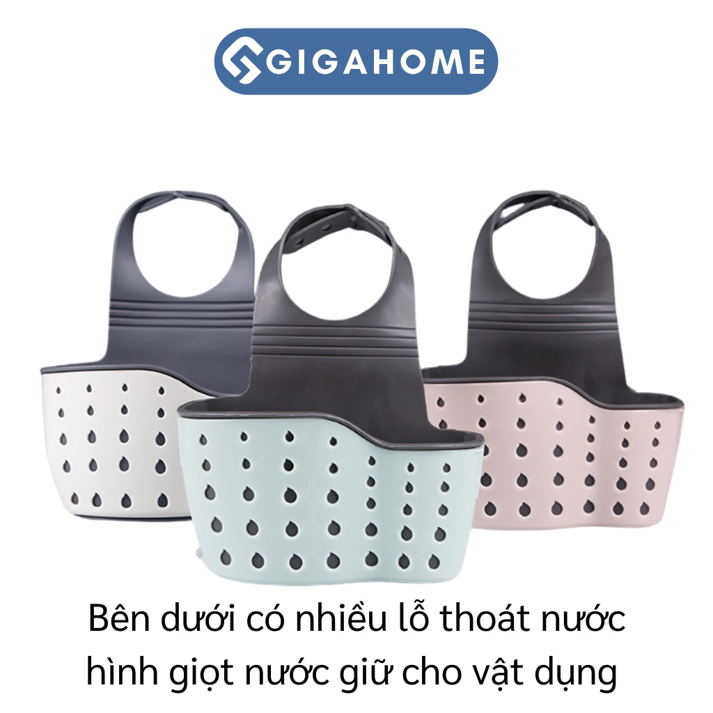 Giỏ Nhựa Đựng Đồ Treo Bồn Rửa Chén 2 Tầng GIGAHOME Hình Giọt Nước 9814