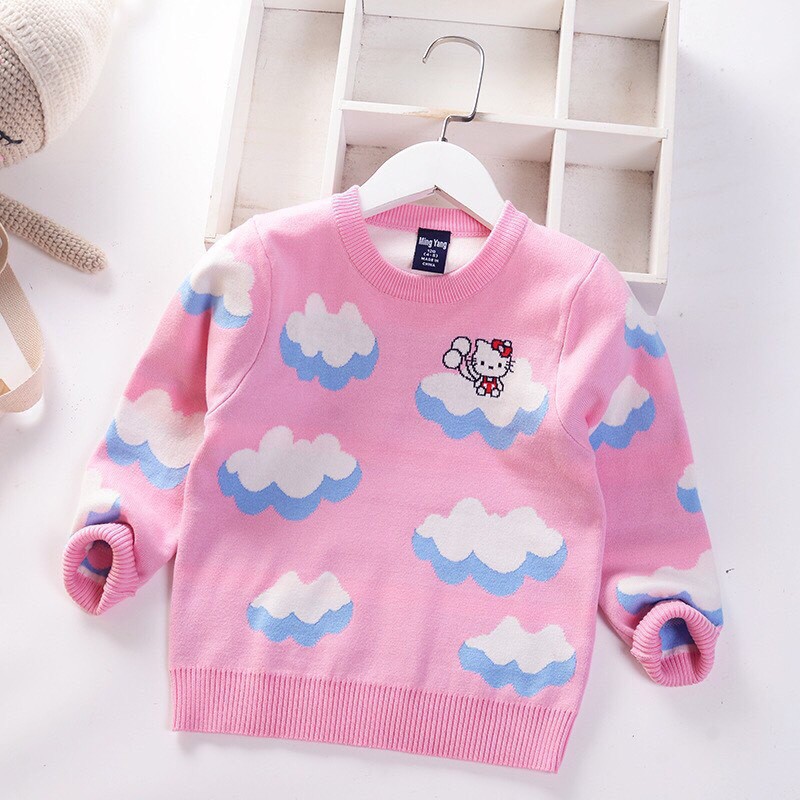 Áo Len Mickey Hàng Chuẩn Quảng Châu Cho Bé Gái Size 100-140(12-29kg)