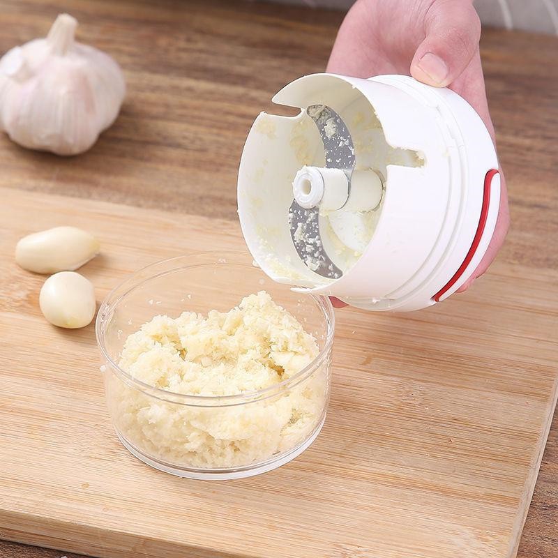 Dụng cụ xay tỏi ớt bằng tay Mini Food Chopper Tiện Dụng, Máy xay nhuyễn tỏi ớt hành gia vị cầm tay 2 lưỡi