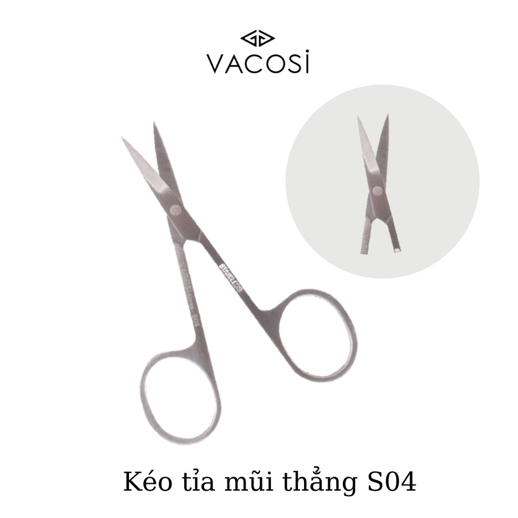 Kéo tỉa lông mày Vacosi S01 / S02 / S03 / S04 đa dụng với nhiều đầu mũi