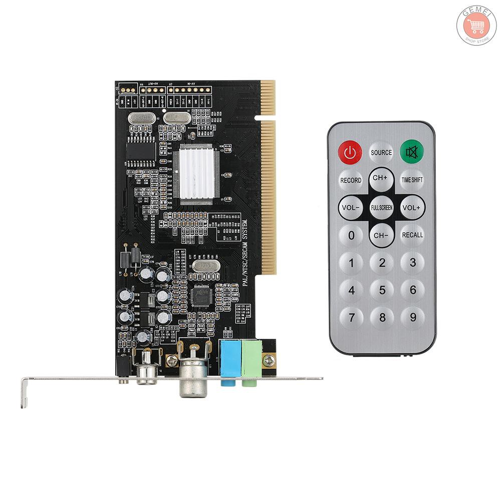 【G&M】PCI Internal TV Tuner Card MPEG Video DVR Capture Recorder PAL BG PAL I NTSC SECAM PC PCI Multimedia Card Remote