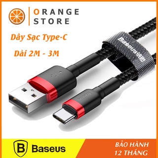 Dây sạc Type c chính hãng dài 2M/3M/1M Baseus Cafule hỗ rợ sạc nhanh siêu bền chống gãy gập