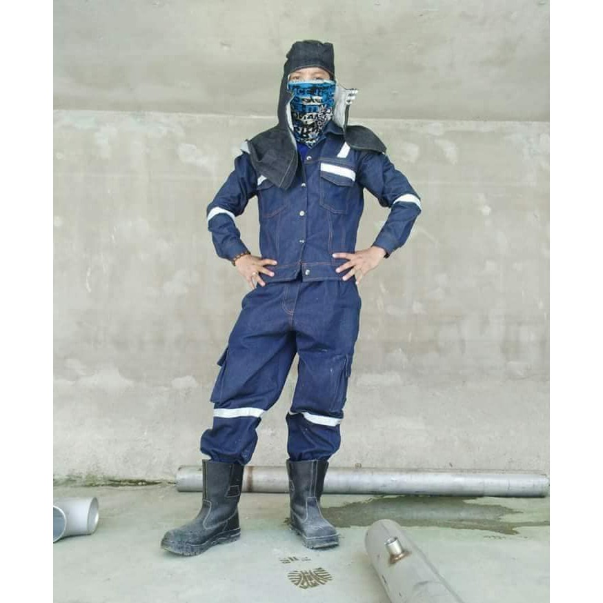 Quần áo bò (jean) thợ hàn PVC