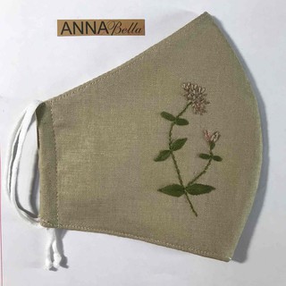 Khẩu trang vải thêu handmade AN33