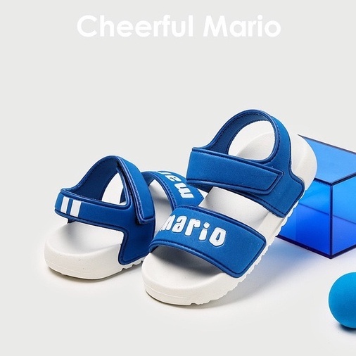 Dép sandal quai dán cho bé Cheerful Mario chính hãng ( kèm video và ảnh thật )