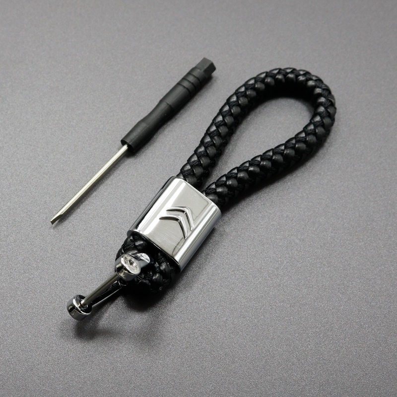 Móc Khóa Dây Da Bện Đơn Giản Cho Citroen C1 C2 C3 C4 C5 C6 C8 C4L DS3 DS4 DS5 DS5LS DS6