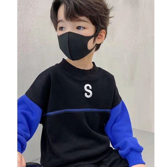 Áo thun tay dài phong cách Hàn Quốc thời trang xuân thu mới năng động cho bé