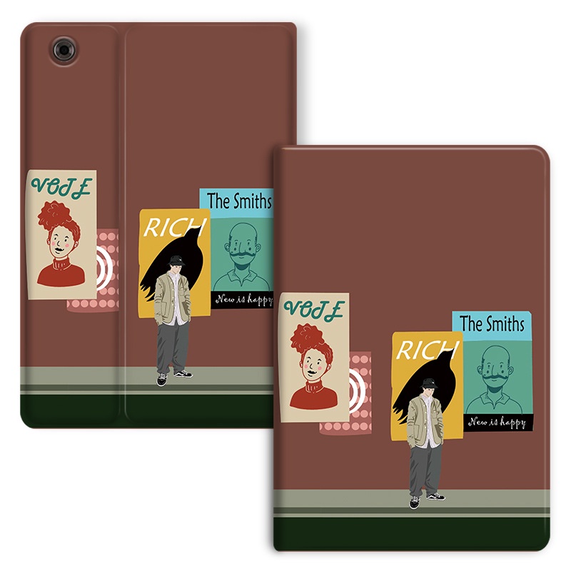 Lật Bao Da Máy Tính Bảng Mềm Họa Tiết Hoạt Hình Bảo Vệ Toàn Diện Cho Huawei Matepad 10.4 Bah3-W09 Bah3-Al00 Matepad 10.4 Inch Ốp