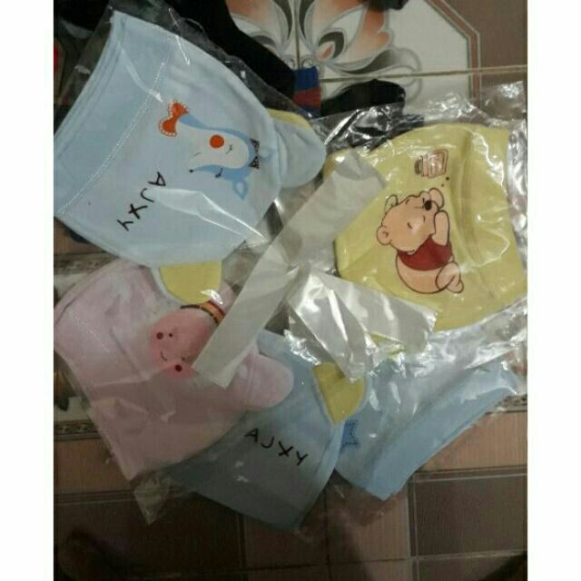 Combo 2 mũ thóp heo cotton cho bé