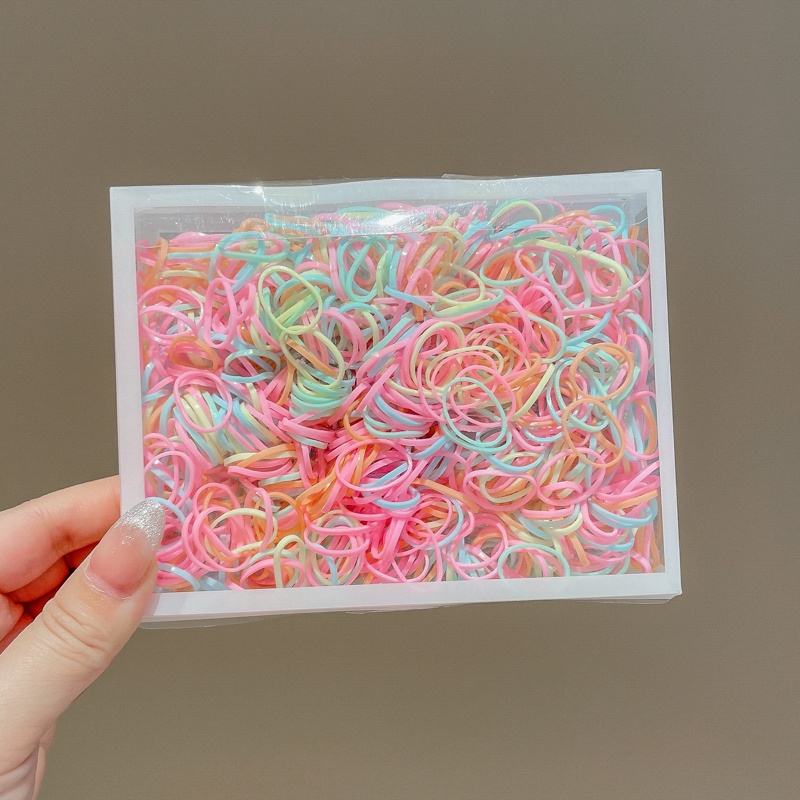 Dây Thun Cột Tóc Nhiều Màu Dùng Một Lần Không Gây Đau Thời Trang Cho Bé