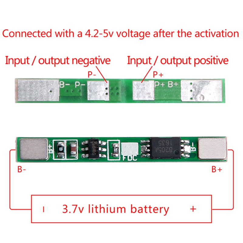 Bảng mạch bảo vệ pin Lithium Polymer BMS PCM PCB 1S 3.7V 2.5A