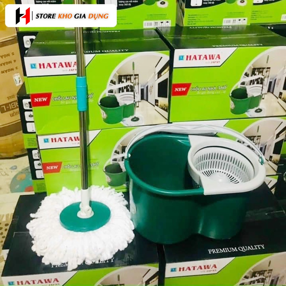 Chổi Lau Nhà Hatawa, Chổi Lau Nhà Thông Minh, Cây Lau Nhà Đầu Xoay 360 Độ Tiện Dụng