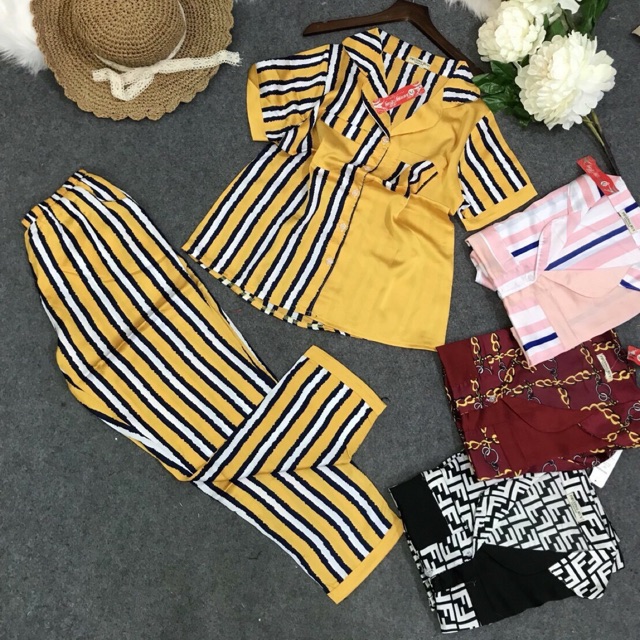 SET BỘ Pizama dài #lụa satin ☘☘☘