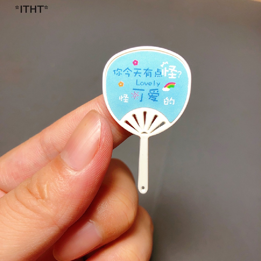 Mô hình quạt cầm tay mii tỉ lệ :1:12 trang trí nhà búp bê