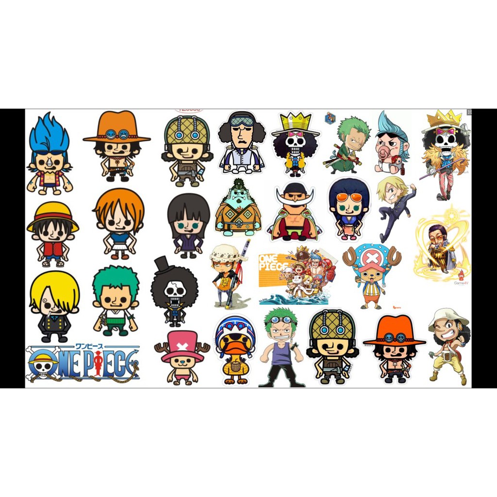 STICKER onepiece dán Vali, xe, barber shop, Mũ bảo hiểm , macbook, đàn, tường... Nhập mã GIẢM GIÁ 15k khi mua từ 3 set