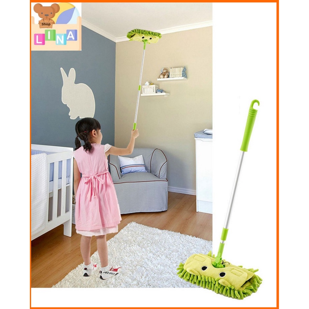 Bộ Chổi Hót Rác Và Cây Lau Nhà Cho Bé Thực Hành Cuộc Sống, Tránh Xa TV, Điện Thoại - LINA Kids