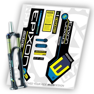 Decal dán trang trí hình fork epixon sr suntour klaten cho xe đạp