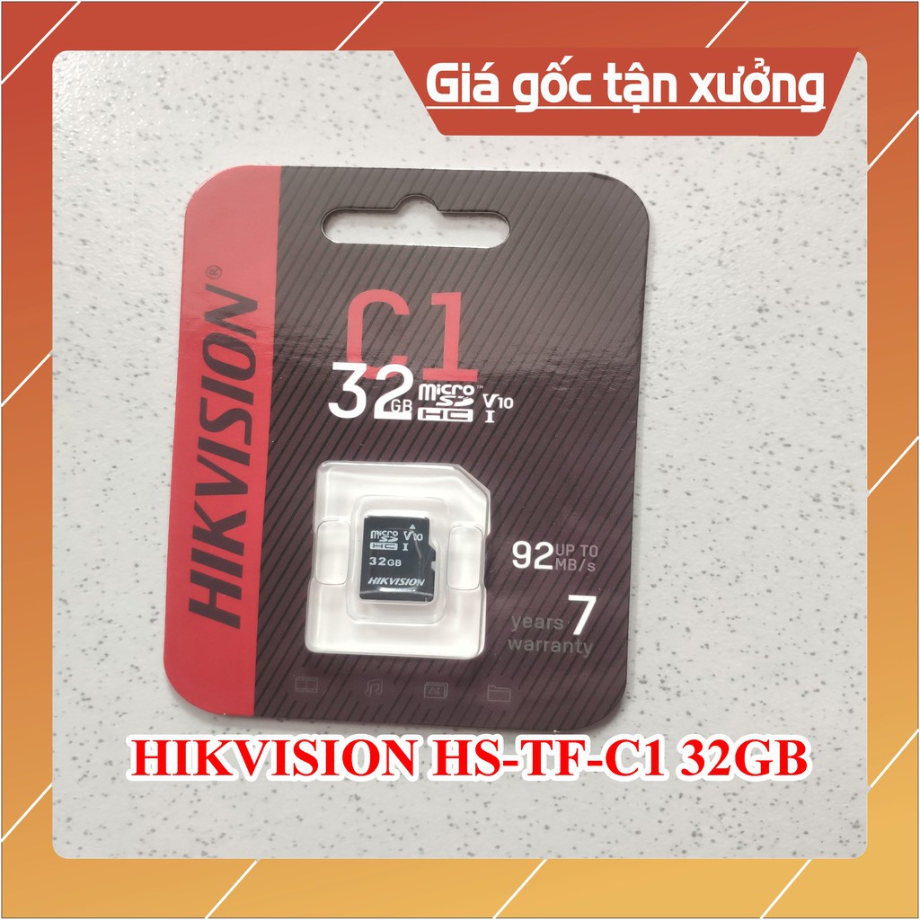 Thẻ nhớ Micro SD HIKVISION HS-TF-C1 64GB Class 10 (Hàng chính Hãng Anh Ngọc Phân phối)