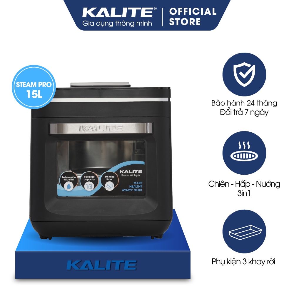 Nồi Chiên Không Dầu Hơi Nước Kalite Steam X Dung Tích 15L