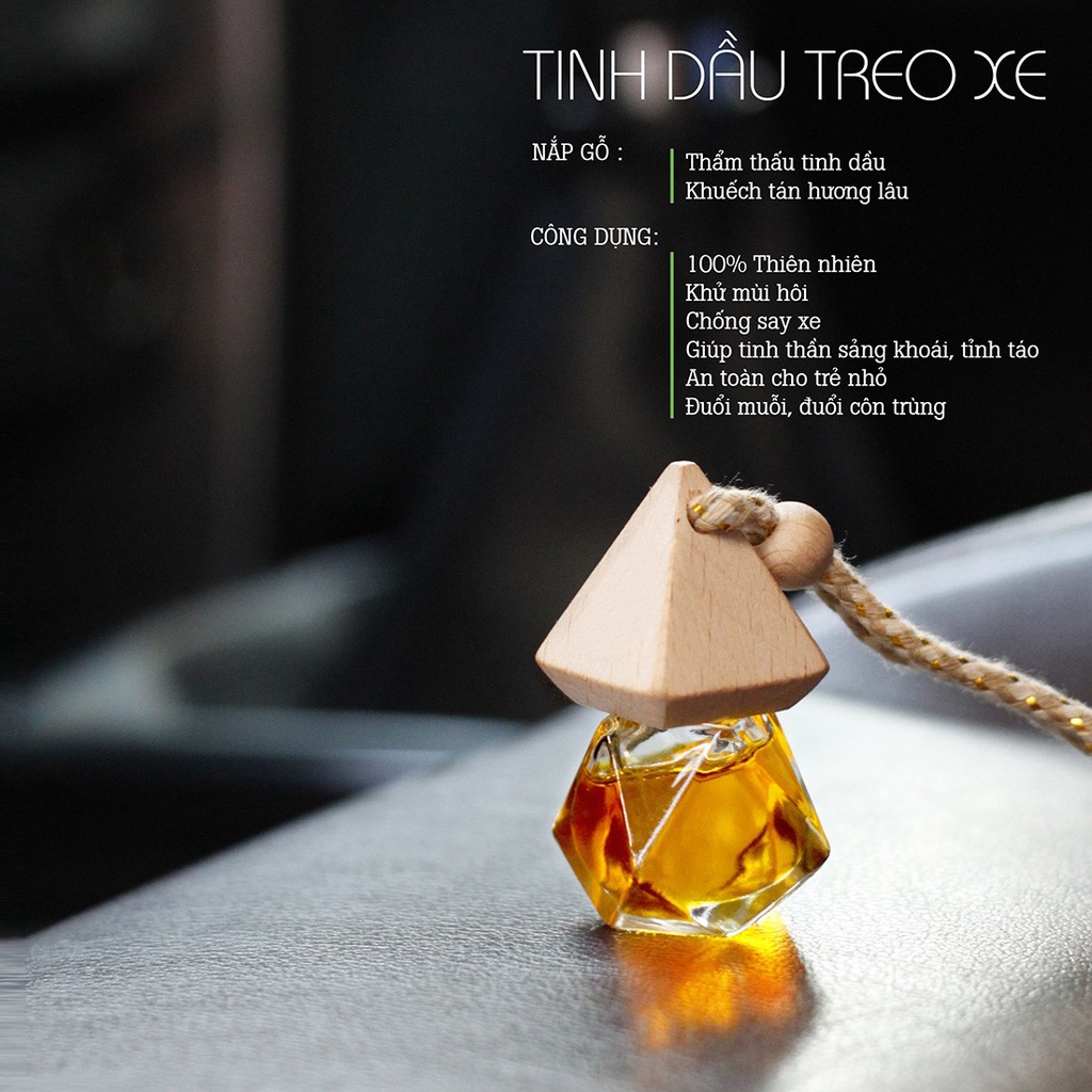 Tinh dầu treo xe ô tô hương sả chanh,