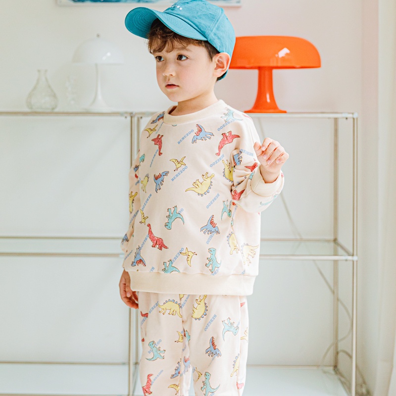 Bộ nỉ da cá Bebezoo hình khủng long cho bé trai BEB3SE205