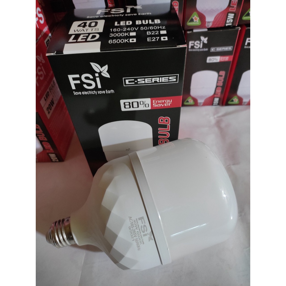 Bóng đèn LED trụ 10w 15w 20w 30w 40w  50w 60w FSI tiết kiệm điện siêu sáng ánh sáng trắng vàng,ledhalinh