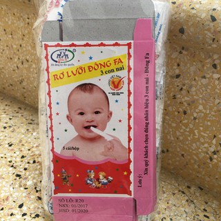 [Bebu123] Rơ lưỡi, gạc tưa lưỡi Đông Pha (Gói 10 hộp 50 chiếc) cho bé